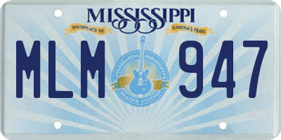 MS license plate MLM947