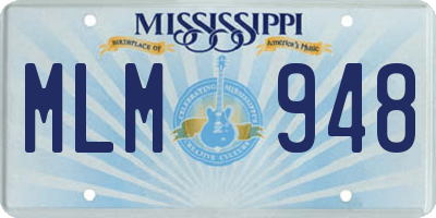 MS license plate MLM948