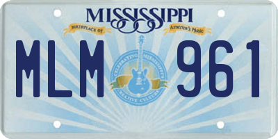 MS license plate MLM961