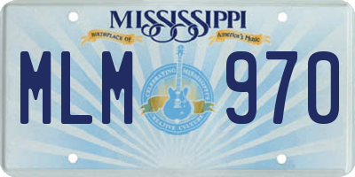 MS license plate MLM970