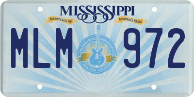 MS license plate MLM972