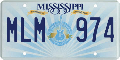 MS license plate MLM974