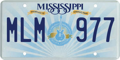 MS license plate MLM977