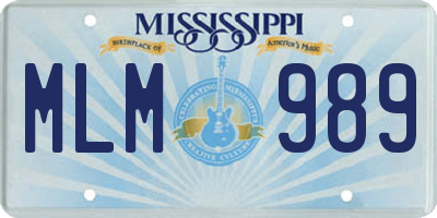 MS license plate MLM989