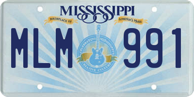 MS license plate MLM991