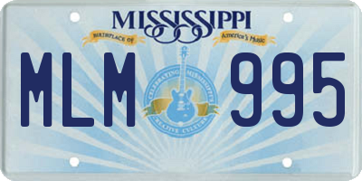 MS license plate MLM995