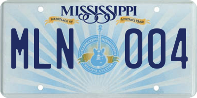 MS license plate MLN004