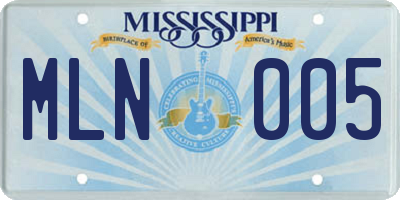 MS license plate MLN005