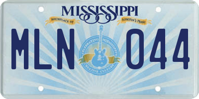 MS license plate MLN044