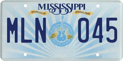 MS license plate MLN045