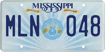 MS license plate MLN048