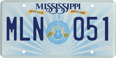 MS license plate MLN051