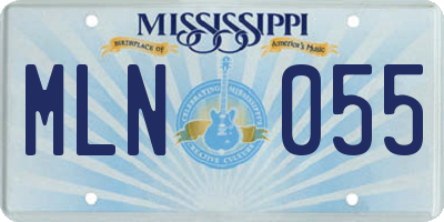 MS license plate MLN055