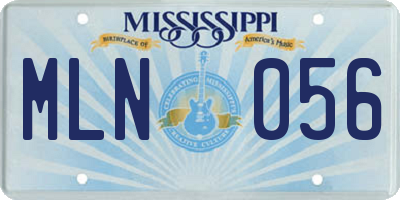 MS license plate MLN056