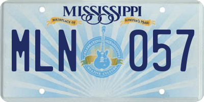 MS license plate MLN057