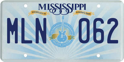 MS license plate MLN062
