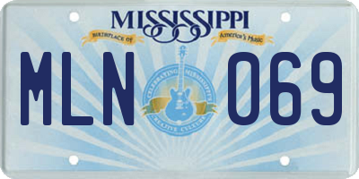 MS license plate MLN069