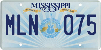 MS license plate MLN075