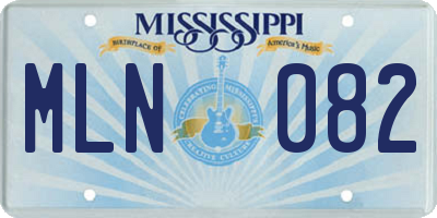 MS license plate MLN082