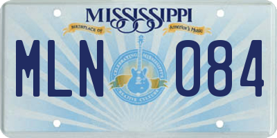 MS license plate MLN084