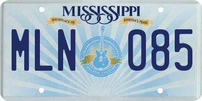 MS license plate MLN085