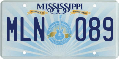 MS license plate MLN089