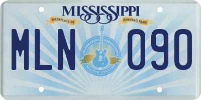 MS license plate MLN090
