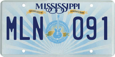 MS license plate MLN091