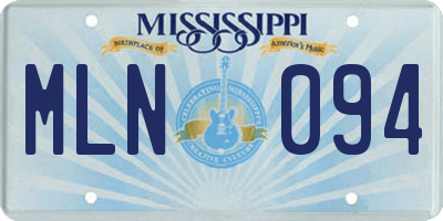 MS license plate MLN094