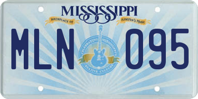 MS license plate MLN095