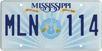 MS license plate MLN114