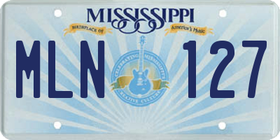 MS license plate MLN127