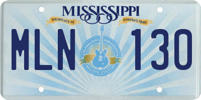 MS license plate MLN130