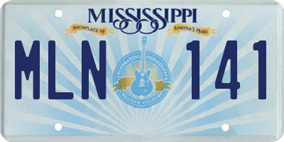 MS license plate MLN141