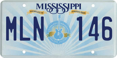 MS license plate MLN146
