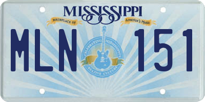 MS license plate MLN151