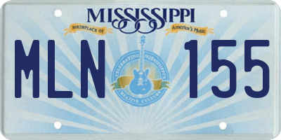 MS license plate MLN155