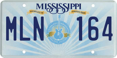 MS license plate MLN164