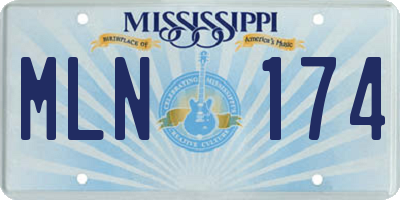 MS license plate MLN174