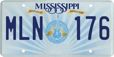 MS license plate MLN176