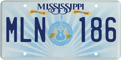 MS license plate MLN186
