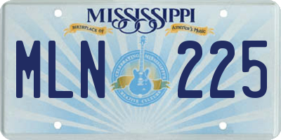 MS license plate MLN225