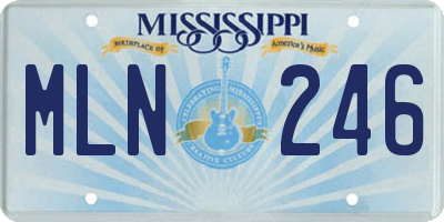 MS license plate MLN246