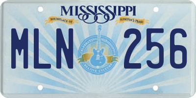 MS license plate MLN256