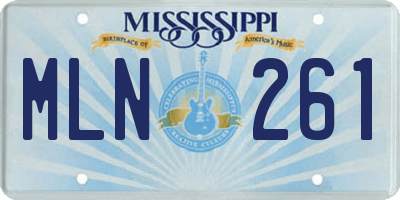 MS license plate MLN261