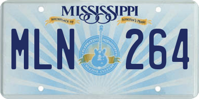 MS license plate MLN264