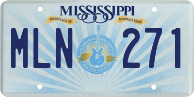 MS license plate MLN271