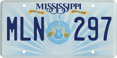 MS license plate MLN297