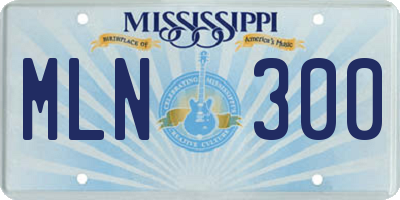 MS license plate MLN300