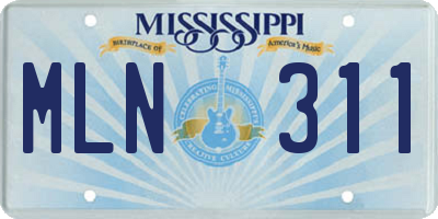 MS license plate MLN311
